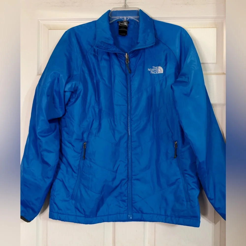 The North Face Men's‎ Insulated Full Zip Quilted Puffer Jacket Blue Size M EUC